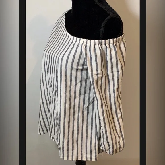 Banana Republic Women's Medium Top One Shoulder Beachy Nautical Vacation Breezy - Picture 2 of 11